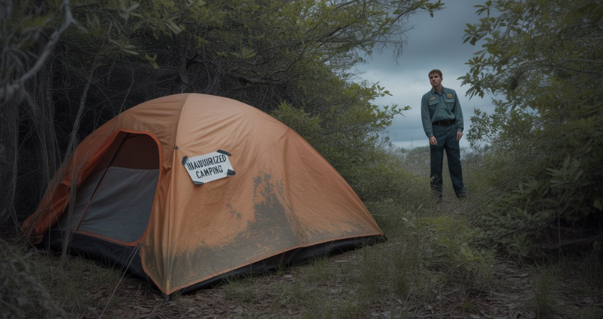 jamestown unauthorized camping emergency